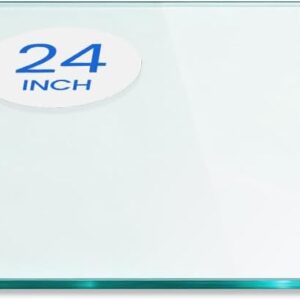 Dulles Glass 24" Square Glass Table Top, 1/4" Thick Clear Tempered Replacement Glass, Flat Polished Edge & Eased Corners for Coffee, Dining, Patio Tables & Furniture Protection