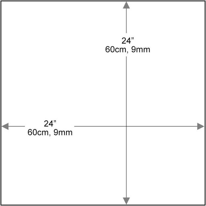 Dulles Glass 24" Square Glass Table Top, 1/4" Thick Clear Tempered Replacement Glass, Flat Polished Edge & Eased Corners for Coffee, Dining, Patio Tables & Furniture Protection - Image 3