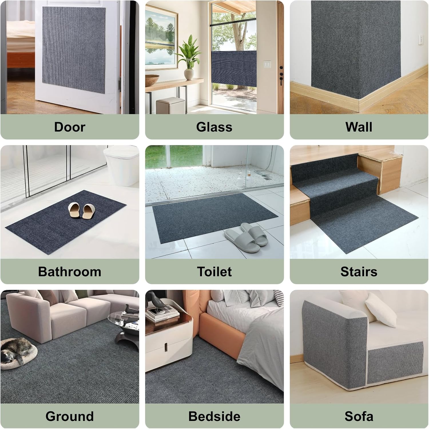 Cat Scratch Couch Furniture Protector, Adhesive Cat Scratch Pad Deterrent for Furniture, DIY Climbing Cat Scratcher Couch Protector from Cat Claws Scratching for Indoor (Light Grey, 78.7x15.8Inch) - Image 6