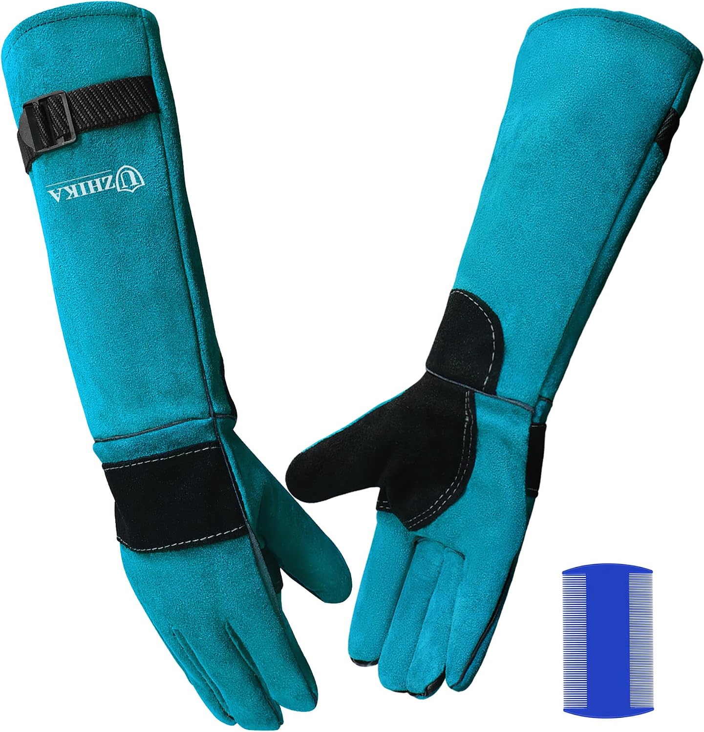 23.6 in Animal Handling Gloves, Bite Proof Scratch Resistant | for Dogs, Cats, Birds, Reptiles, Vet, Grooming & Wildlife Rescue
