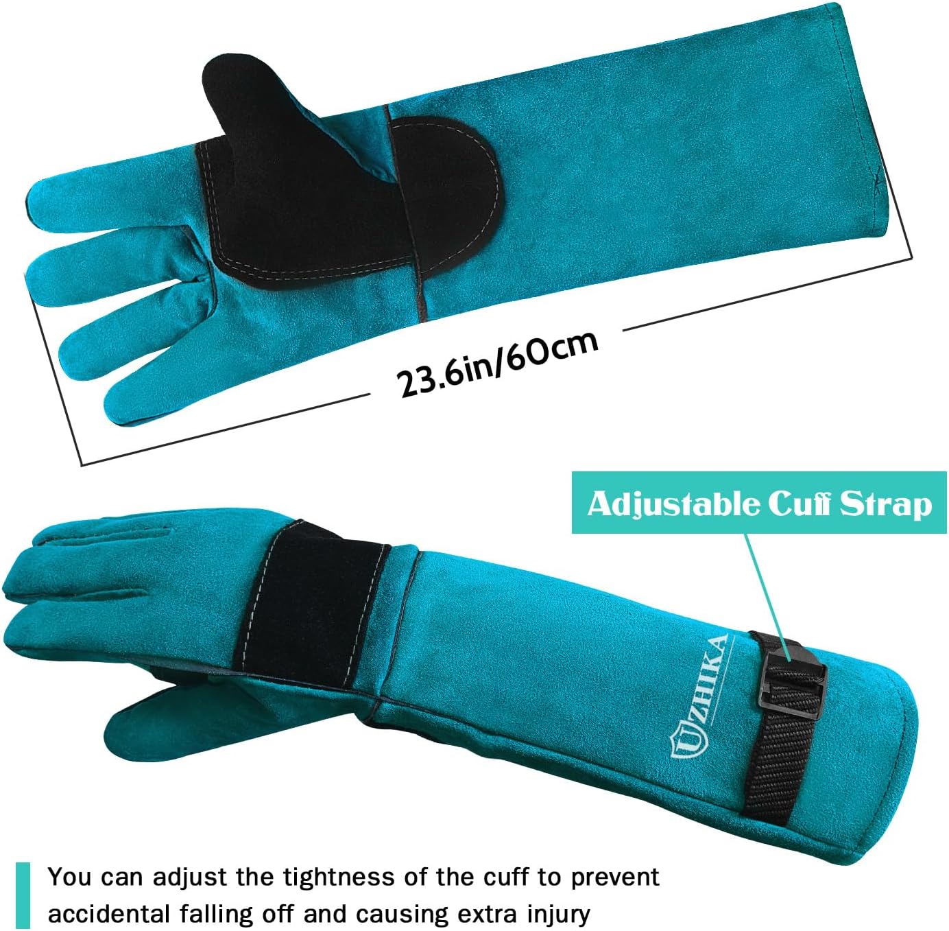 23.6 in Animal Handling Gloves, Bite Proof Scratch Resistant | for Dogs, Cats, Birds, Reptiles, Vet, Grooming & Wildlife Rescue - Image 2