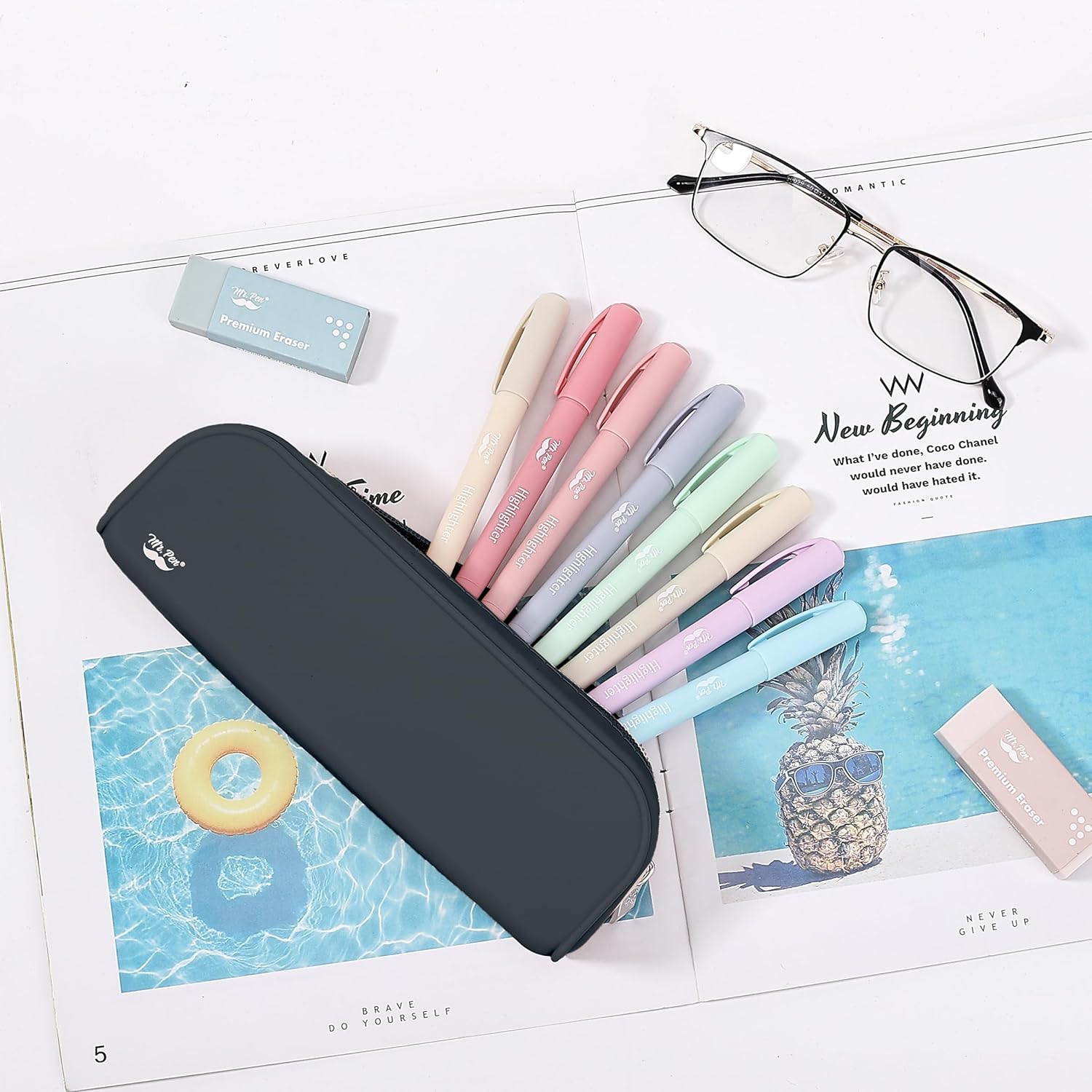 Mr. Pen- Silicone Pencil Case, Aesthetic Pencil Bag for Women, Makeup Pouch | Multifunctional Pouch for Stationery, Cosmetics and Electrical Goods Storage - Image 7